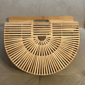 Steve Madden Wooden Large Ark Bag (Color Brown/Tan)